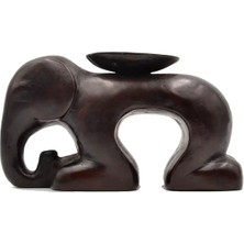 Miamantra Yere Çökmüş Fil Tealight Mumluk (16 cm)