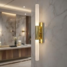 Nazik Aydınlatma Perla Gold Modern Günışığı Ledli Pilli ve Elektrikli 1 Adet Duvar Apliği  Pilli Aplik, Aplik