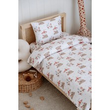 Lolle Baby & Kids Bebek Çocuk Nevresim Takımı (100X150), Organik Pamuk Saten - Atlı Karınca