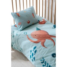 Lolle Baby & Kids Bebek Çocuk Nevresim Takımı (100X150), Organik Pamuk Saten - Ocean