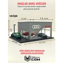 Butik Audi Showroom Tasarımlı 3D Baskı Diorama 1/64 Ölçekli Araç Sergileme Garajı Türkiye Menşeli