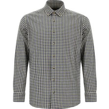 Abdullah Kiğılı Uzun Kol Slim Fit Dar Kesim Oduncu Ekose Pamuk Düğmeli Yaka Gömlek