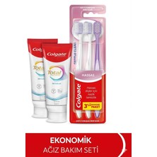 Colgate Total Whitening 50 ml 2'li Diş Macunu, Gentle Clean 2+1 Diş Fırçası