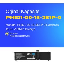 Ümit Maker Monster PHID1-00-15-3S1P-0  4570MAH 11.61V Notebook Batarya Pil – Yüksek Performanslı, Uyumlu Güç Kaynağı