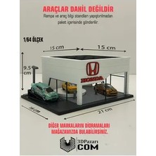 Butik 3D Baskı 1/64 Ölçekli Honda Showroom Tasarımlı Garaj Yüksek Kaliteli PLA Malzemeden