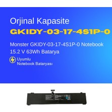 Ümit Maker Monster GKIDY-03-17-4S1P-0 Notebook 15.2 V 63Wh Batarya – Orjinal Uyumlu, Yüksek Performanslı