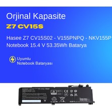 Ümit Maker Hasee Z7 CV15S02 - V155PNPQ - NKV155P Notebook 15.4 V 53.35Wh Batarya – Orjinal Uyumlu, Yüksek Performanslı