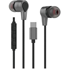 Deppo Trend Yüksek Kaliteli iPad iPhone 15/16 Plus/17 Pro Max Uyumlu Kulaklık Silikon Mikrofonlu Type-C Kulaklık