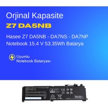 Ümit Maker Hasee Z7 DA5NB - DA7NS - DA7NP Notebook 15.4 V 53.35Wh Batarya – Orjinal Uyumlu, Yüksek Performanslı