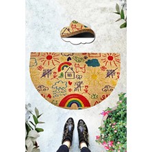 Chilai Home Coco Pingis Mat 45X75 cm Doğal Koko Kıl Paspas,hindistan Cevizi Naturel Kapı Önü Paspası