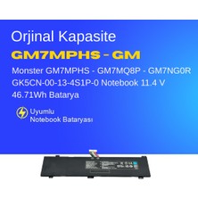 Ümit Maker Monster GM7MPHS - GM7MQ8P - GM7NG0R GK5CN-00-13-4S1P-0 Notebook 11.4 V 46.71Wh Batarya – Orjinal Uyumlu, Yüksek Performanslı