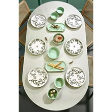 Kitchen Life 14 Parça 6 Kişilik Ivy Kahvaltı Takımı-Lüx Kahvaltılık Sunum Seti Tabağı