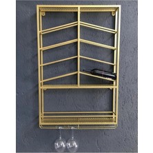 Merzana Metal Şaraplık  ve Kadehlik, Modern Metal Raf