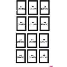 Life Global A4 ( 21X30 ) 12 Li Paket Çerçeve Belge Evrak Diploma Sertifika Poster Resim