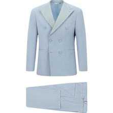 Abdullah Kiğılı 6 Drop Regular Fit Standart Kesim Sivri Yaka Yün Kruvaze Smokin & Damatlık