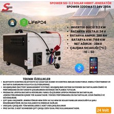 Spower Energy Solar Hibrit Jeneratör Sg-3.2 280AH 24 280 (3000 Watt)