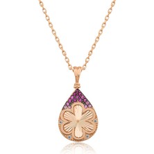 Diger KENPAZAR925 Ayar Gümüş Damla Çiçek Kadın Gümüş Kolye