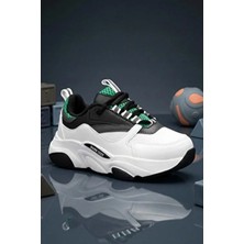 Dark Seer Çocuk Beyaz Siyah Yeşil Sneaker Spor Ayakkabı 2026 - Kids DS 1838