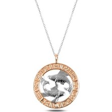 Diger KENPAZAR925 Ayar Gümüş Rose Balık Burcu Kadın Gümüş Kolye