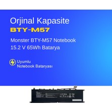 Monster BTY-M57 Notebook Batarya Pil – Yüksek Performanslı, Uzun Ömürlü, Orijinal Uyumlu Güç Kaynağı