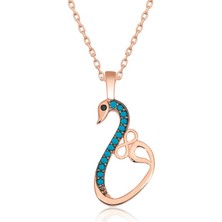 Diger KENPAZAR925 Ayar Gümüş Sonsuzluk Kadın Kuğu Gümüş Kolye