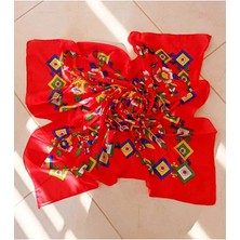 Sinem Şanlı Atelier Yörük Çengelköy Otantik Yazma Eşarp Fular Düz Sade