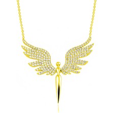 Diger KENPAZAR925 Ayar Gümüş Mikail Meleği Kadın Kolye