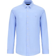Abdullah Kiğılı Uzun Kol Slim Fit Dar Kesim Desenli Pamuk Gömlek