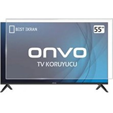 Onvo 55VQ90F3UA 55" İnç TV Ekran Koruyucu TDS54F51SEF242 Kırılmaz Şeffaf Panel ile Darbelere Karşı Koruma