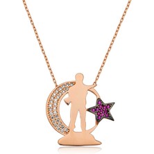 Diger KENPAZAR925 Ayar Gümüş Ay Yıldız Asker Gümüş Kolye