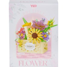 Dadya Milla Ddy P1294 Panlos Çiçek Buketi 1263 Parça Blok Seti -Vagon Life Mil