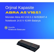 Monster Abra A5 V16.5.1 NH50BAT-4 Notebook 14.6 V 41Wh Batarya – Orjinal Uyumlu, Yüksek Performanslı