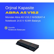Monster Abra A5 V16.2 NH50BAT-4 Notebook 14.6 V 41Wh Batarya – Orjinal Uyumlu, Yüksek Performanslı