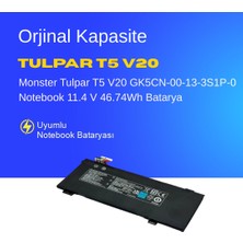 Monster Tulpar T5 V20 Notebook GK5CN-00-13-3S1P-0 Batarya Pil – Yüksek Performanslı, Uzun Ömürlü, Orijinal Uyumlu Güç Kaynağı