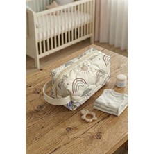 Modakids Bebek Kirli Temiz Islak Organizer Çantası Çocuk Kıyafet Çamaşır Anne Kadın Makyaj Alezli Çantası