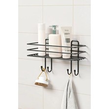 Zabata Yapışkanlı Askılı Banyo Rafı Duş Şampuanlık Duvar Düzenleyici Mutfak Tezgah Duvar Organizer