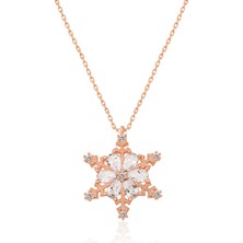 Diger KENPAZAR925 Ayar  Gümüş Kar Çiçeği Kadın Gümüş Kolye