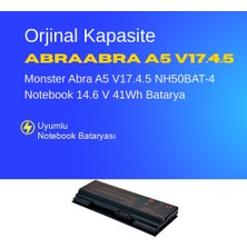Monster Abra A5 V17.4.5 NH50BAT-4 Notebook 14.6 V 41Wh Batarya – Orjinal Uyumlu, Yüksek Performanslı