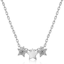 Diger KENPAZAR925 Ayar Gümüş Üç Yıldız Kadın Gümüş Kolye