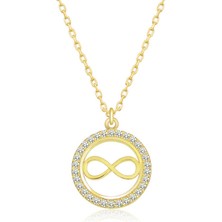 Diger KENPAZAR925 Ayar Gümüş Minik Sonsuzluk Bayan Gümüş Kolye