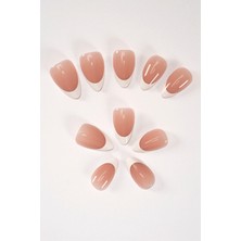 Pop Beauty 24 Adet Takma Tırnak Seti Beyaz Renk ve Zararsız Yapıştırıcı ile Profesyonel Kalite