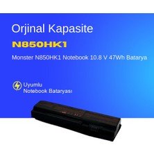 Monster N850HK1 Notebook 10.8 V 47Wh Batarya – Orjinal Uyumlu, Yüksek Performanslı