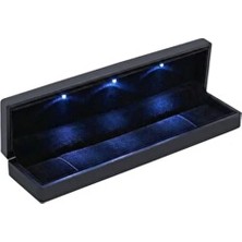 Söğütlü Silver LED Işıklı Lüks Takı Kutusu - Siyah Kadife Içli Bileklik, Kolye ve Takı Sunum Kutusu SGTL13260