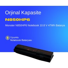 Monster N850HP6 Notebook Batarya Pil – Yüksek Performanslı, Uzun Ömürlü, Orijinal Uyumlu Güç Kaynağı