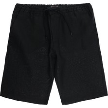 Abdullah Kiğılı 6 Drop Regular Fit Standart Kesim Beli Lastikli İpli Keten Bermuda Şort