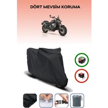Breen Rks SRV700 Arka Çanta Uyumlu Siyah Motosiklet Branda Su Geçirmez Dayanıklı Kumaş