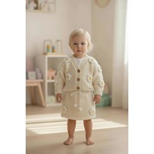 Za Handmade El Örgüsü Bebek Hırka Etek Trend Ikili Takım