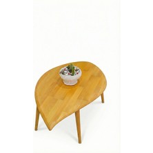 Doğal Ahşap Masif Orta Sehpa , Modern Asimetrik Iskandinav Sehpa, Danimarka Stil Natürel Sehpa