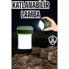 Katlanabilir Kamp Lambası Solar Fener Görünümlü 3 Kademeli Şarjlı Midastech