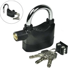 Desibel Siyah Alarmlı Çok Fonksiyonlu Ekstra Güvenlikli Kare Asma Dolap Kilidi (4887) Midastech